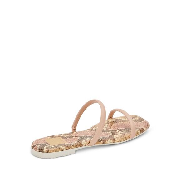 DOLCE VITA Womens Beige Double Band Lester Toe Slip On Slide Sandals 7.5 M - Picture 2 of 2